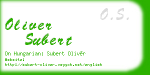 oliver subert business card