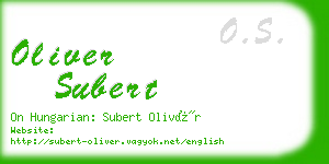 oliver subert business card